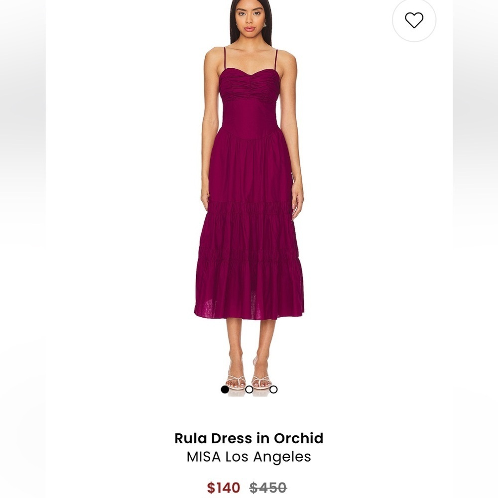 NWT MISA Los Angeles Magenta Rula Dress Size M